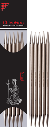 ChiaoGoo Stainless Steel 6" Double Pointed Knitting Needles
