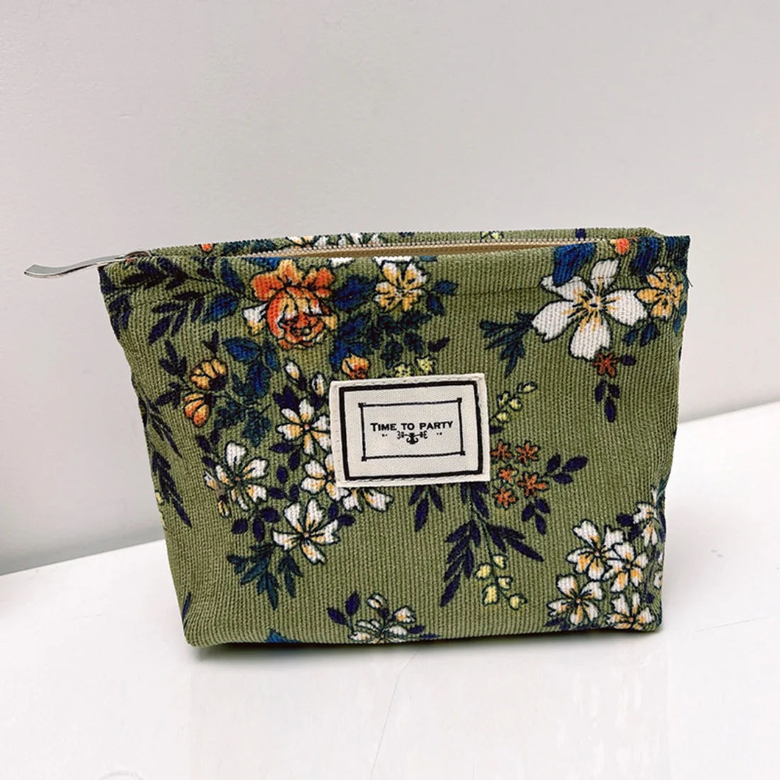 Small Floral Corduroy Bag