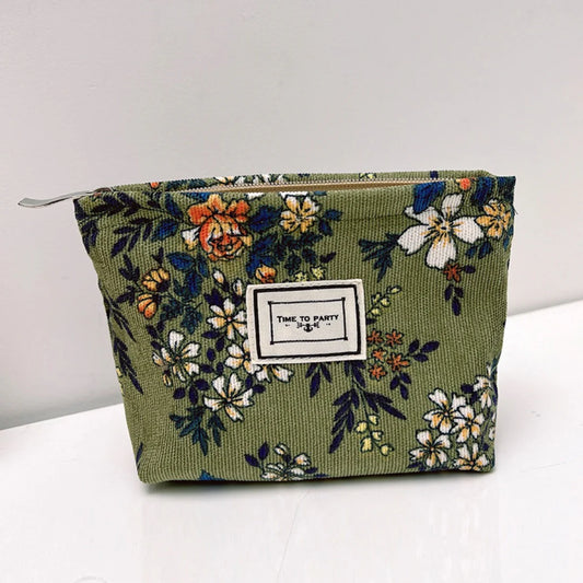 Small Floral Corduroy Bag