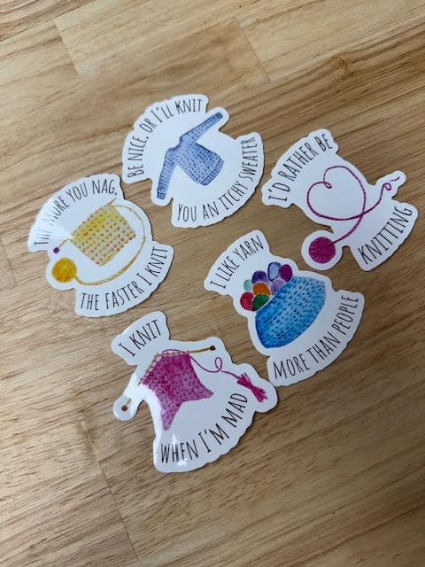 Knitter Stickers