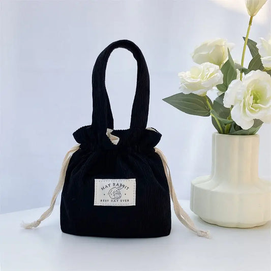 Corduroy Drawstring Bag